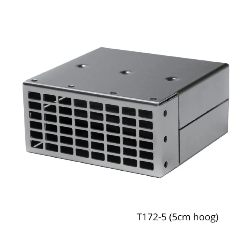 T172-5 RVS inmetselbakje 50hx105brx95d mm, luchtdoorlaat 24 cm2