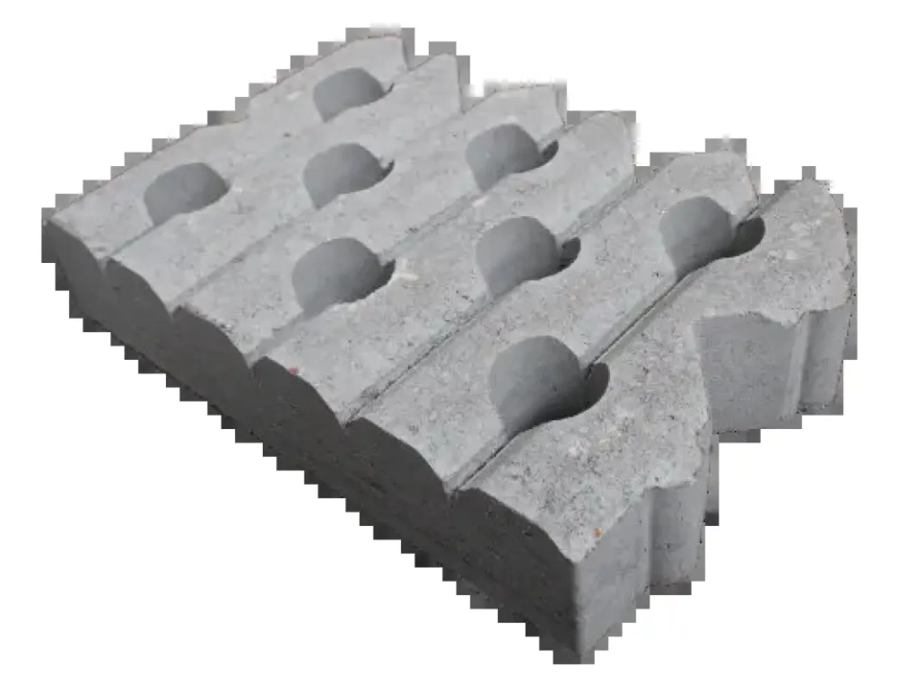 Grastegel type B 60x40x12 cm Grijs