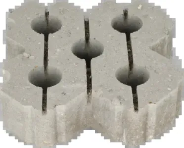 Grastegel type W 40x40x12 cm