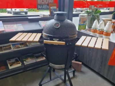 Kamado BBQ 20 inch ceramic black incl. Heat deflector
